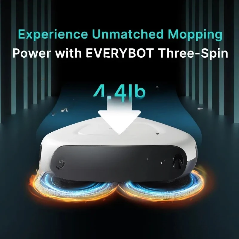 EVERYBOT Three- Robot | Powerful Stylish 3 Spin Wet Mop For Hard Floor & Tile Cleaning With Remote Control