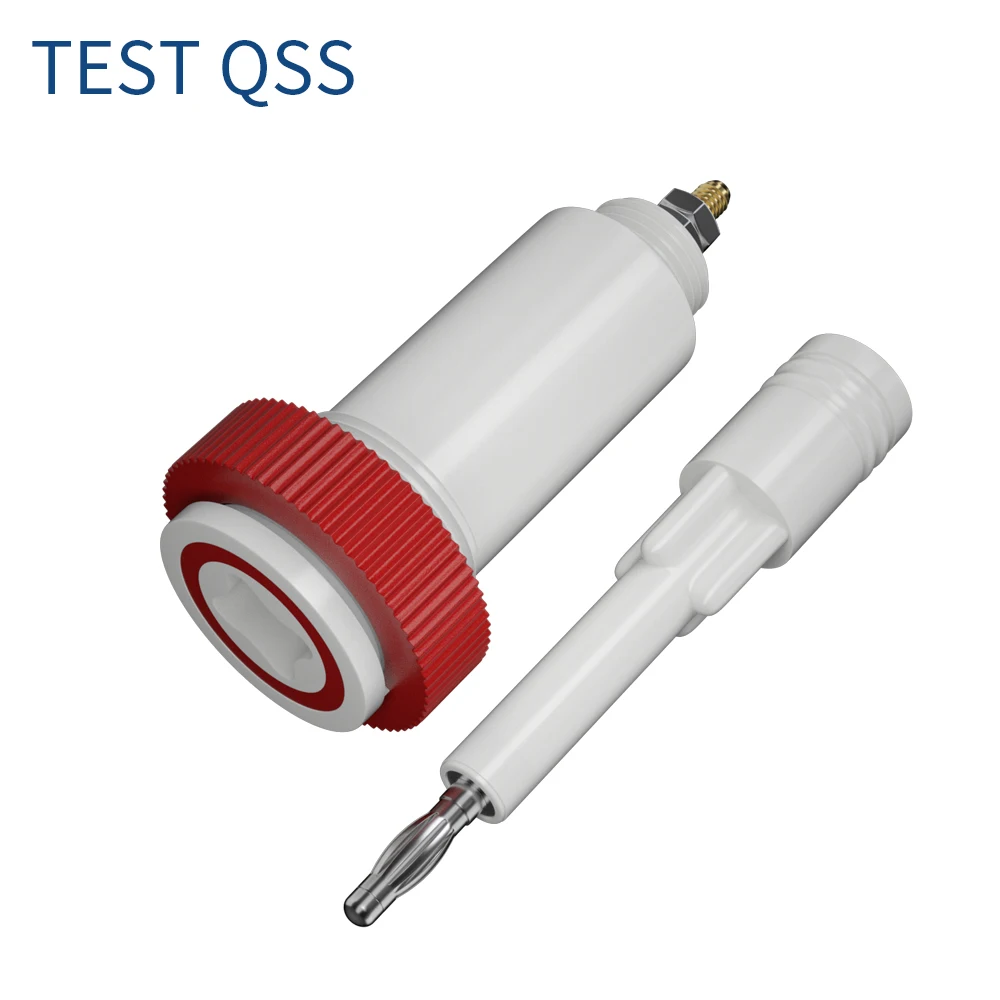 QSS 1 Pair 4mm Banana Cross Jack Brass Core 10KV High Voltage Connector Plug and Socket Q50039