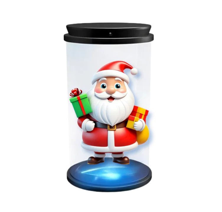 3D holographic transparent screen interactive holographic Christmas gift box
