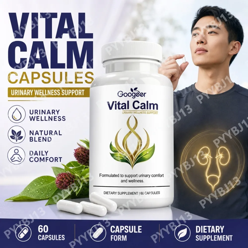 Googeer Vital Calm Urinary Wellness Capsules Daily Comfort Support Cranberry Pumpkin Seed Plant Blend Adults 60 Caps 30 Days
