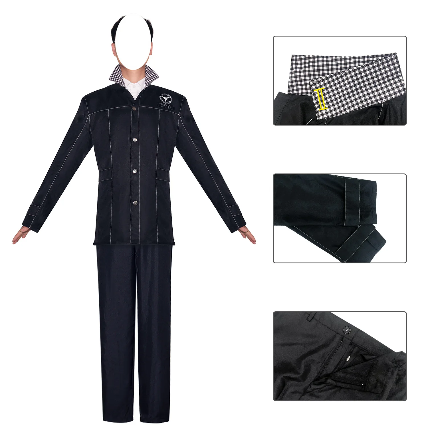 Costume de Cosplay Anime Shin Megami Tensei Persona 4, Yasogami Yu Narukami, Uniforme SвImbibé, Tenues d'Halloween, pour Homme Adulte et Garçon