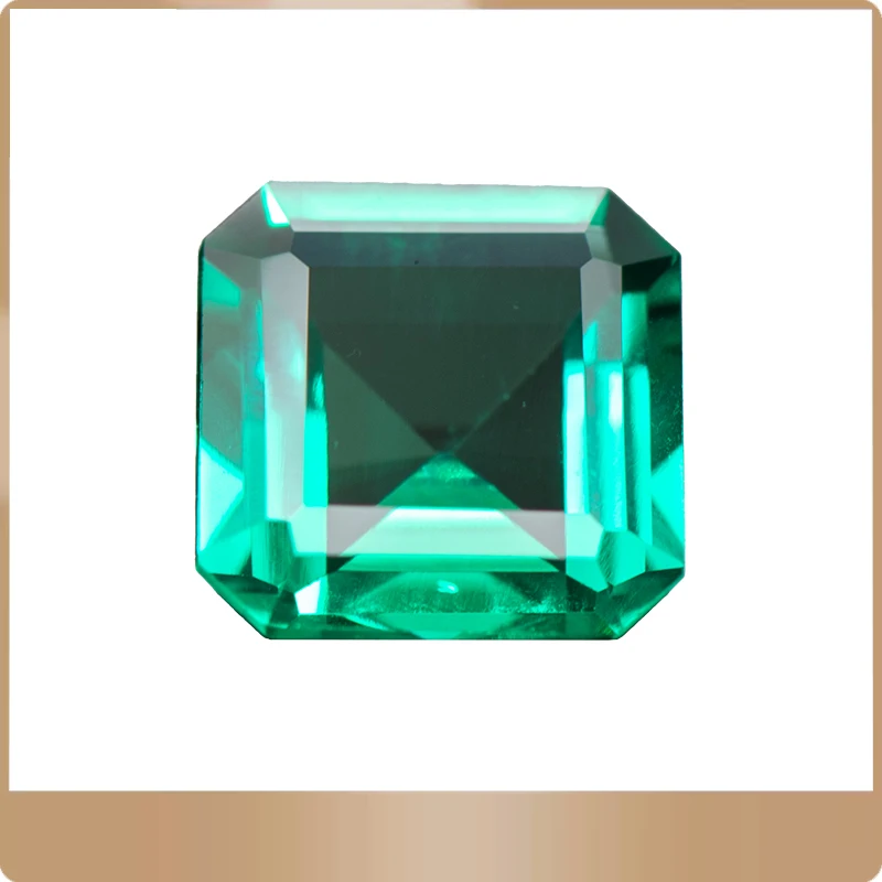 

Lab Grown Colombia Emerald Hydrothermal Emeralds Asscher Cut Advanced Jewelry Making Materials Selectable AGL Certificate