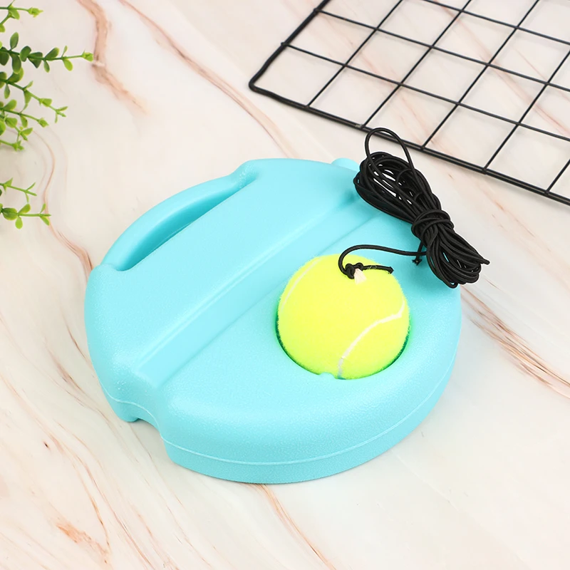 Heavy Duty Tennis Training Aids Base With Elastic Rope Ball Practice Self-Duty Rebound Tennis Trainer Partner Sparring Device