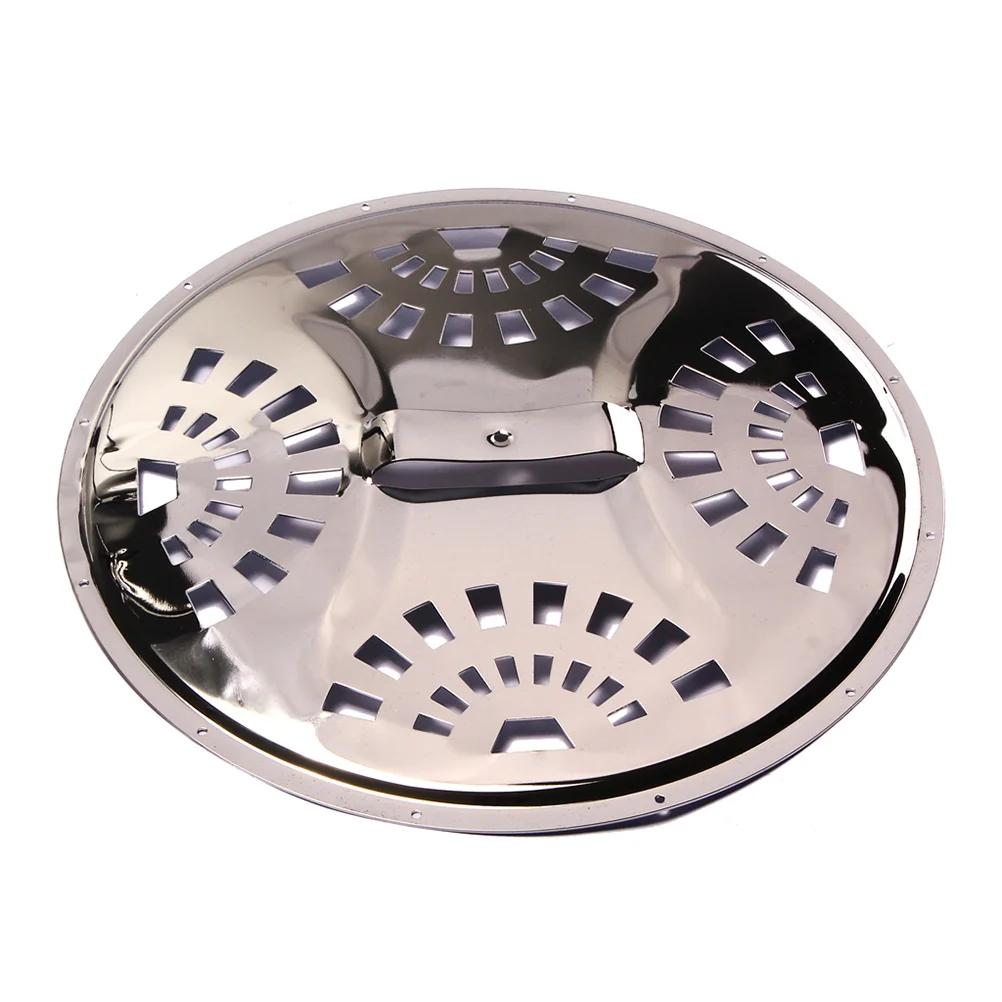 

Guitar Cover Plate Silver Metal Corrosion Resistant Classic Perforated Pattern for Duolian Triolian Resonator Dobro Resophonic
