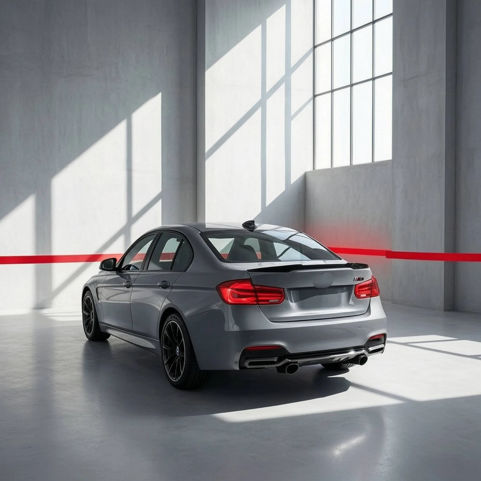M4 Style Spoiler ABS Rear Trunk Spoiler Lightweight Fade Resistant for Car Enthusiasts