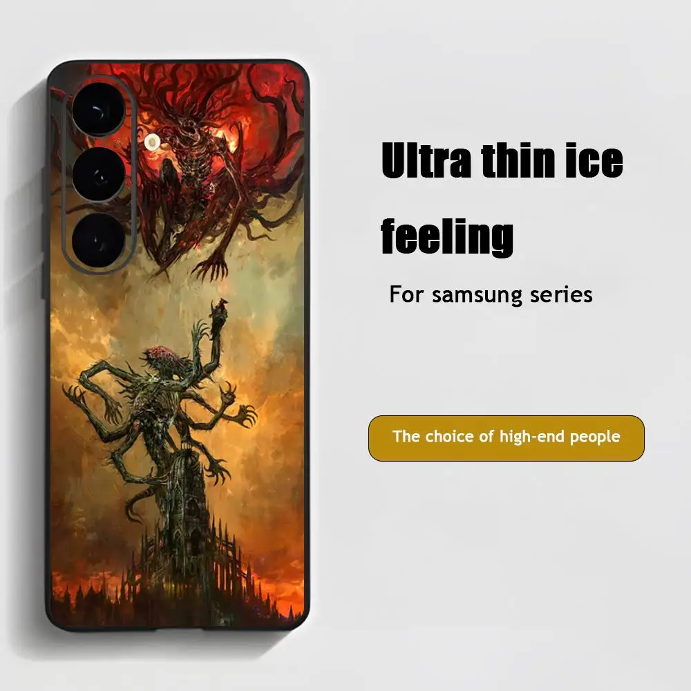 B-Blood-BornES Game Phone Case For Samsung Galaxy S25 S24 S23 S22 S21 S20 Plus Ultra Note20 Soft Black