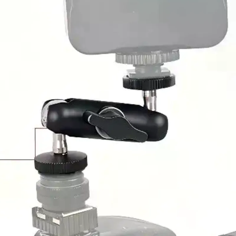 Double Ball Head Articulating Magic Arm With 1/4'' Screw Extend Mount For Monitor Camera Light Mic Photopraphy Accessories