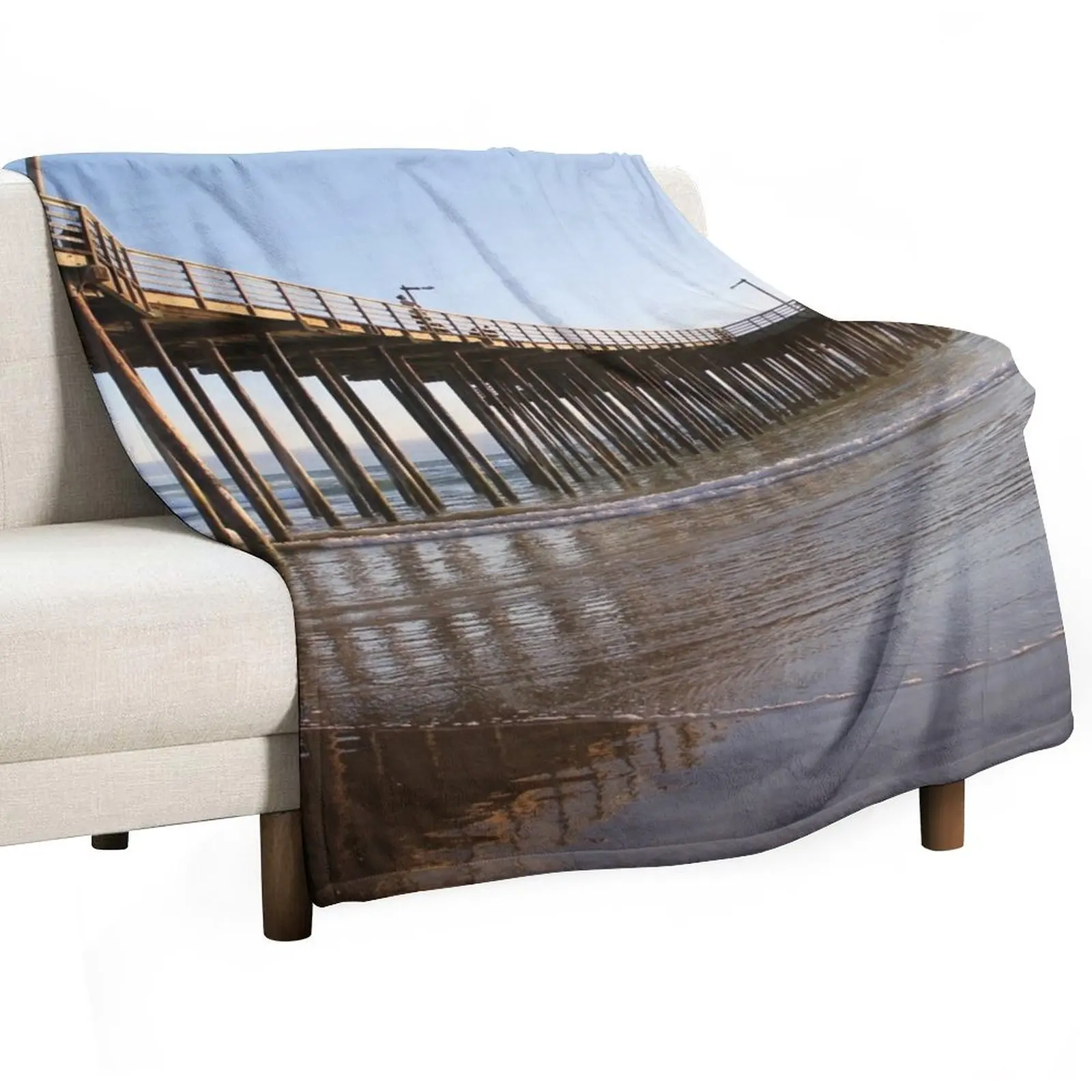

Pier at Pismo Beach Throw Blanket Thermal Retros Sleeping Bag Thermals For Travel Blankets
