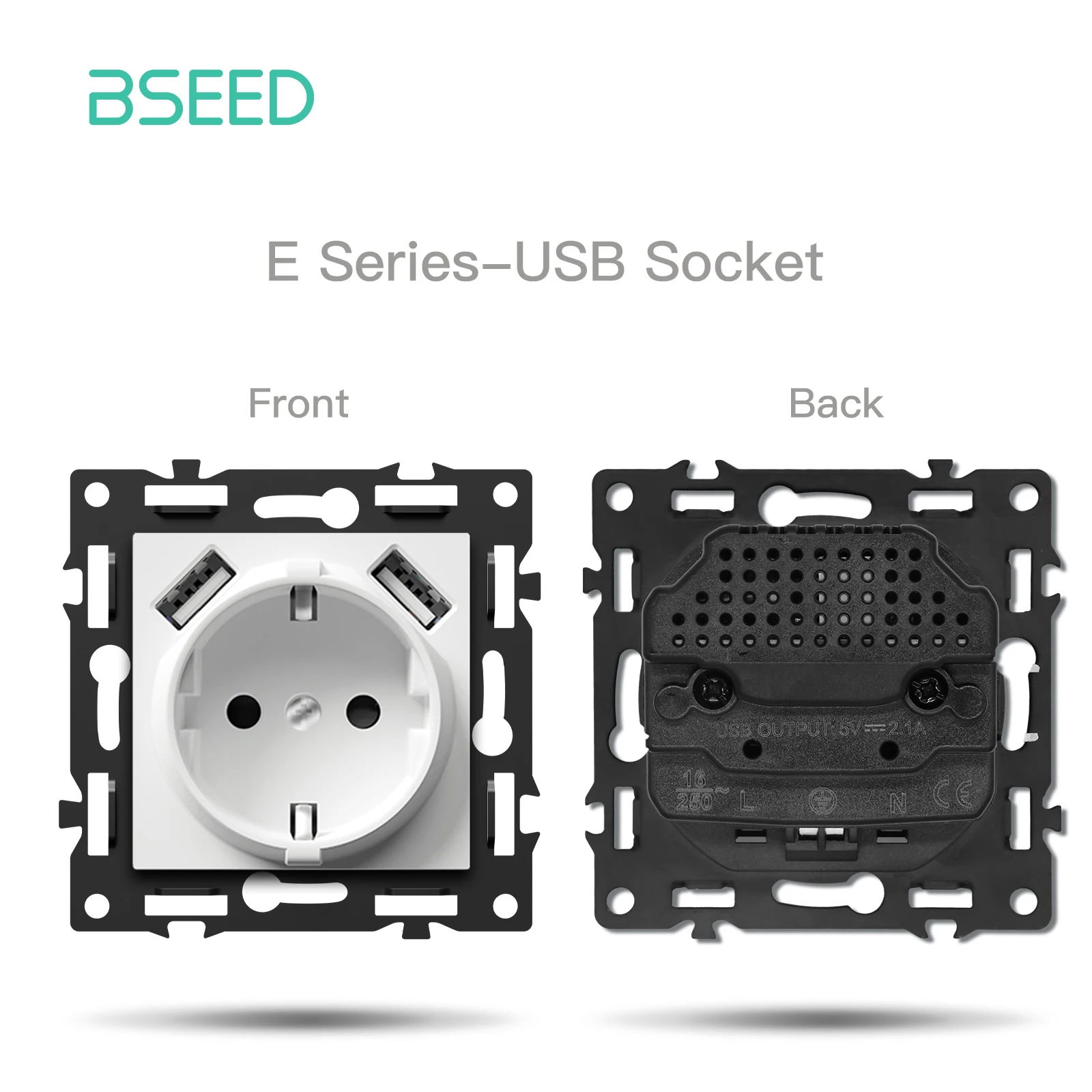 BSEED Zigbee Klikschakelaar Module Slimme Lichtschakelaar DIY Onderdeel met PC Plastic Frame Zigbee Socket Componenten voor Domotica