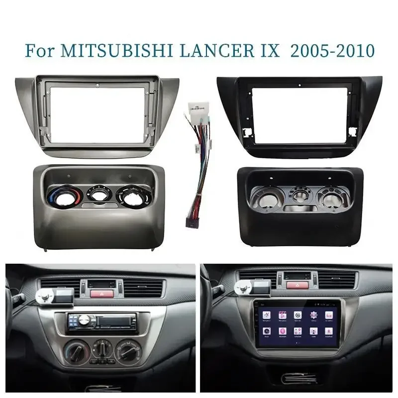 

9INCH Car Fascia Radio Panel DVD Panel Dash Kit Install Adapter Console Frame Bezel for MITSUBISHI LANCER IX 2005-2010