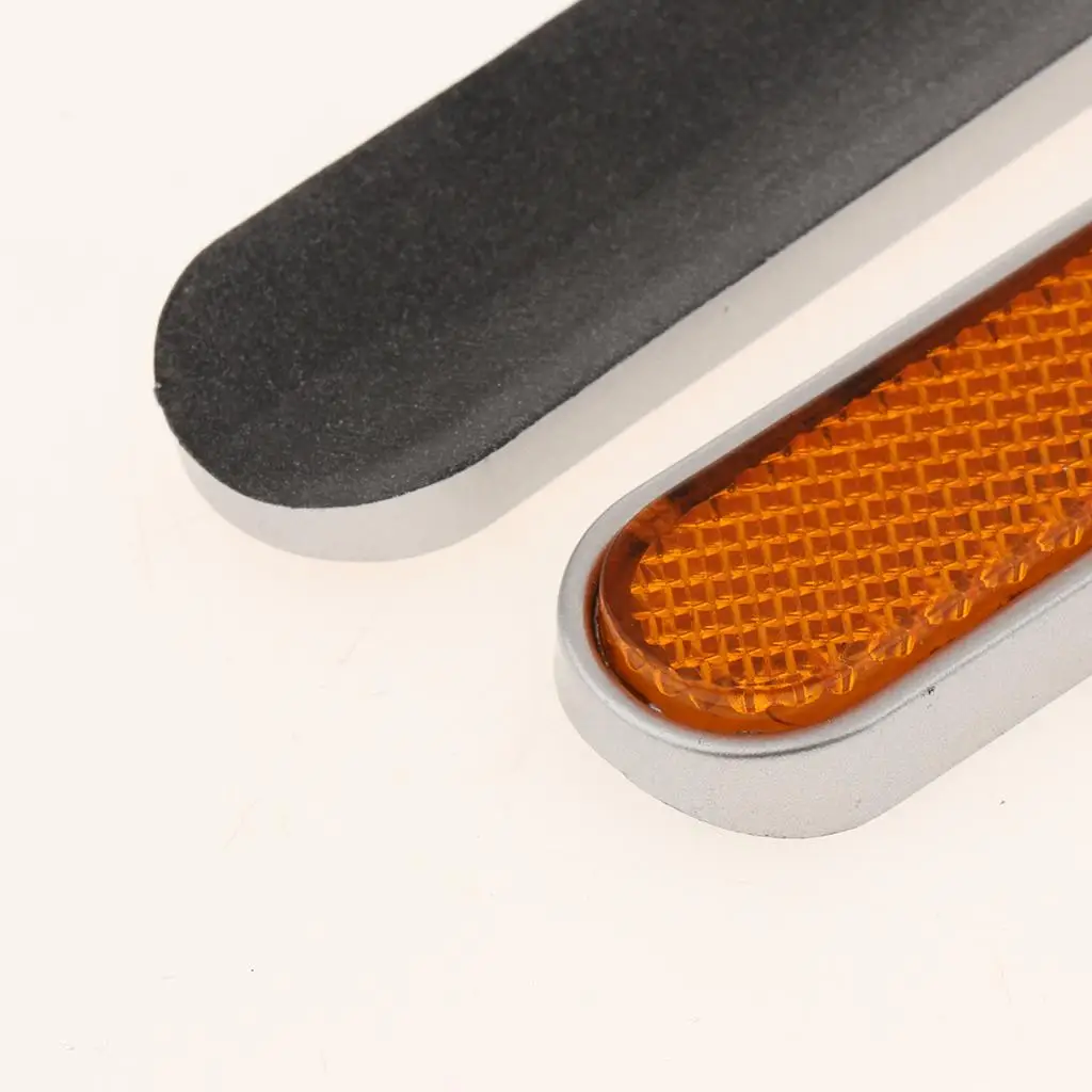 2 refletores âmbar para perna de garfo dianteiro retangular de motocicleta para Harley Sportster