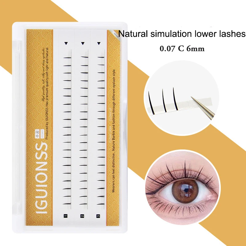 6mm Lower Fairy Spikes Wispy Natural Individual Lashes Under  Eyelashes Grafting Easy Fan Eyelash Extensions Wholesale