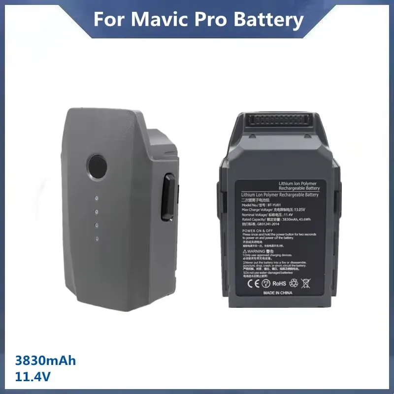 

Replacement For Mavic Pro Intelligent Flight Battery For Mavic Pro UAV Accessories 3830mah 11.4v Flight Time 27Minutes