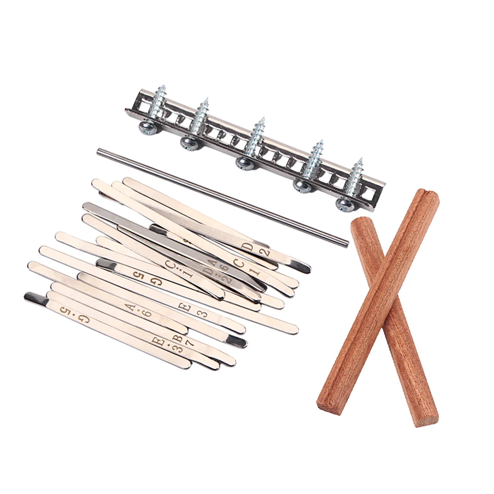 

Kalimba Accessories Thumb Piano Key for Music Lover 17 Note Double Coil Percussion Instruments Wooden Keys with Bridge