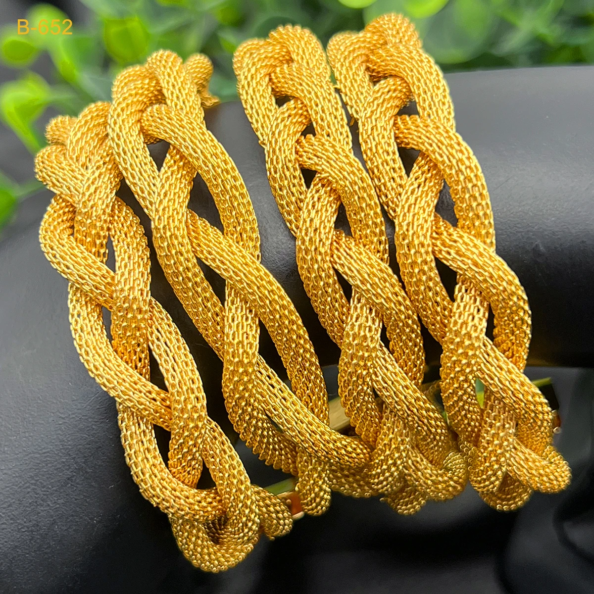 ANIID Luxury Dubai 24k Gold Color Bangles For Women Arabic Charm Twist Bracelet Cuff Bangles Nigerian Wedding Jewelry Party Gift