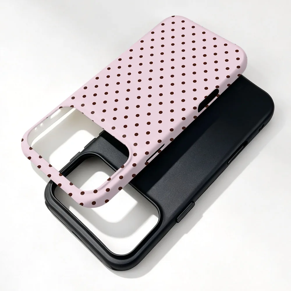 Magnetic Phone Case For Oneplus 13T 13S 13R 12 15R 15 15T 12R ACE 5 2V 3V 6 6T Pro Cute Polka Dot 2 in 1 Film Shell Cover view 6