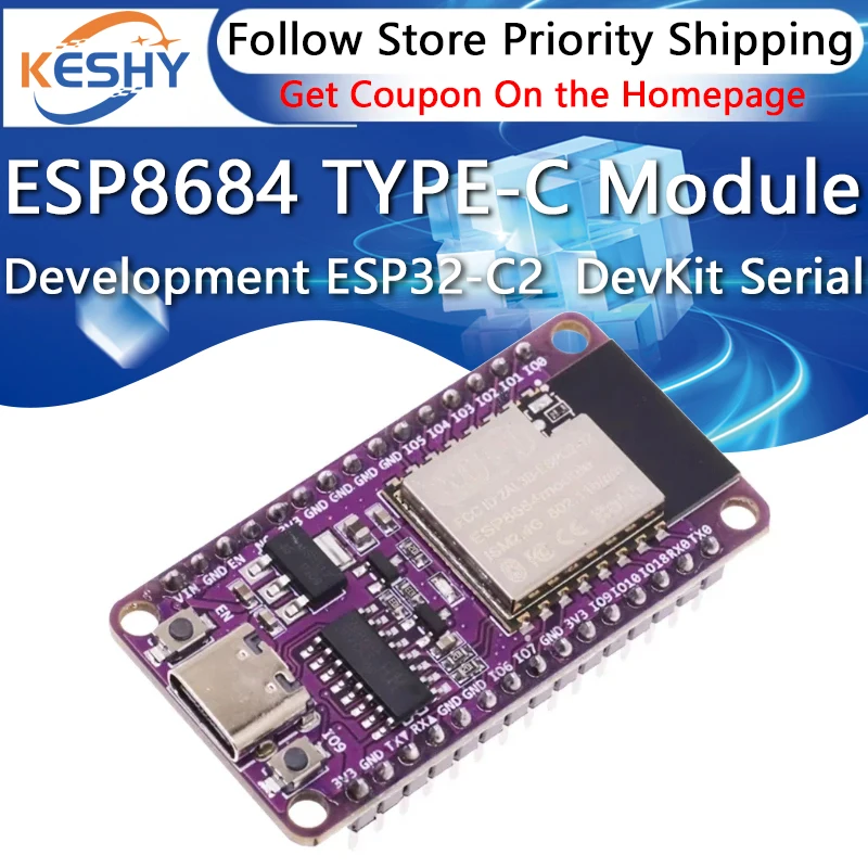 Scheda di sviluppo ESP8684 TYPE-C USB ESP32-C2 ESPC2-12 DevKit seriale CH340 WiFi + Bluetooth modulo dual core per Arduino