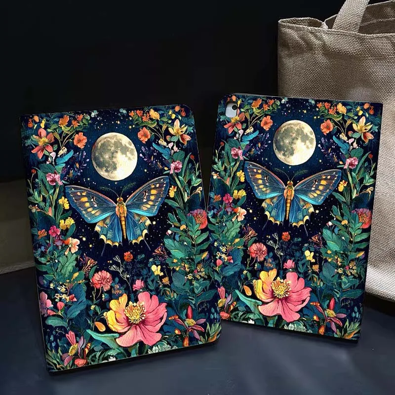 

Чехол для планшета с креативным дизайном в виде бабочки для iPad Pro Air 5-го, 6-го, 7-го поколений, 13 M3 M4 M5, 12.9, 13.3 дюйма, 2017, 2022, 2024, 2025 годов