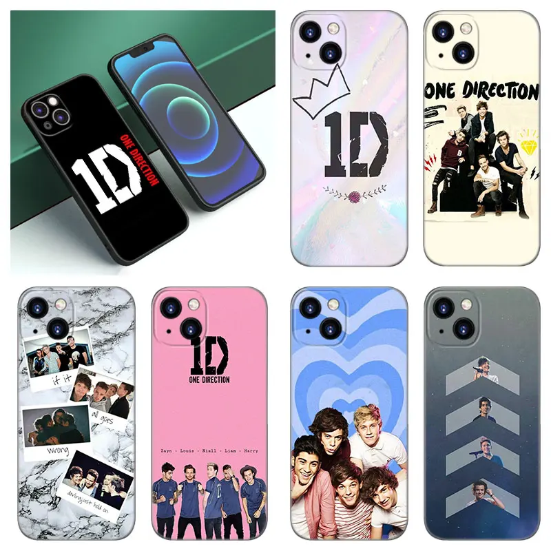 O-one Directions Phone Case For Apple iPhone 12 13 Mini 11 14 15 Pro Max 7 8 Plus X XR XS SE 2020 2022 Black Silicone Case