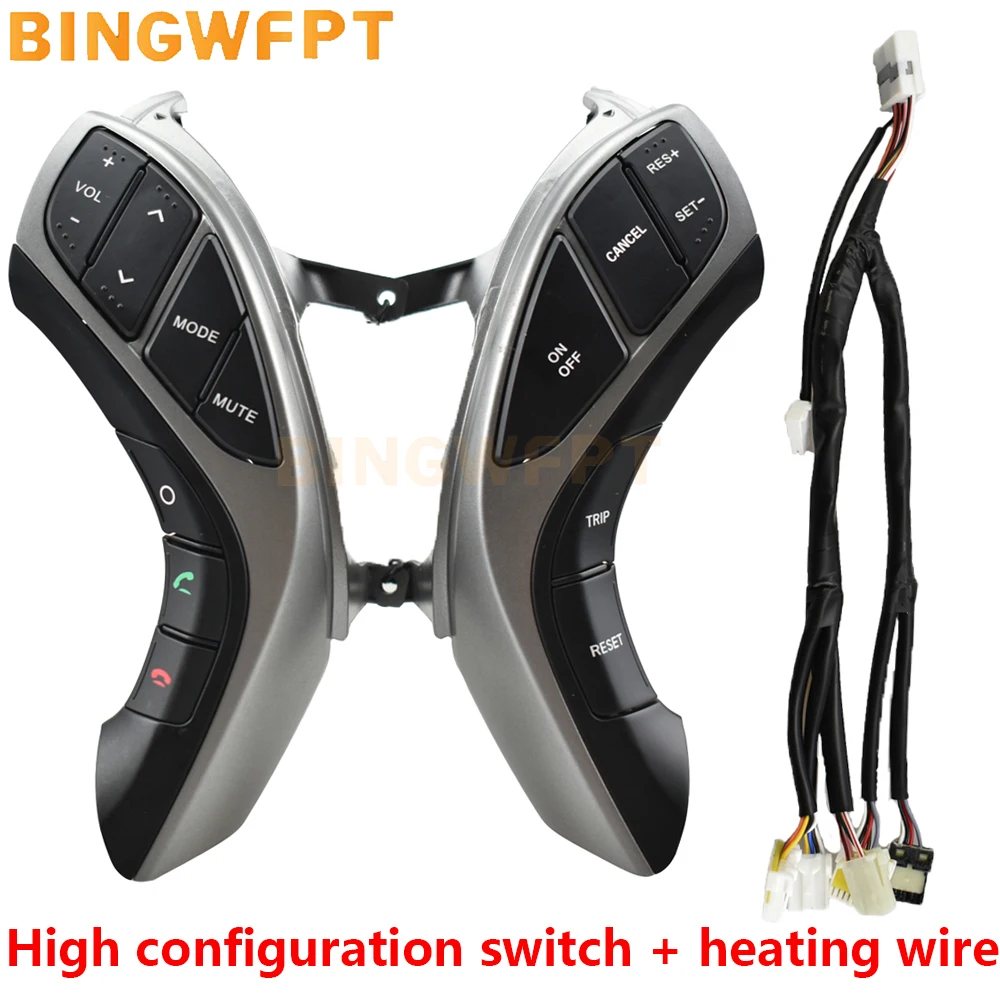 

New Multifunction Steering Wheel Button For Hyundai Elantra 2012-2015 AT 2012-2014 MT i30 MT Cruise Control Music Switch