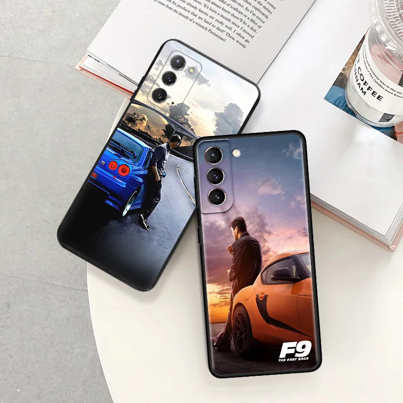 Phone Case For Samsung S24 Note20 Ultra S23 S22 S21 S20 Galaxy S10 Plus The Fast Furious Black Soft Anti-Drop Cover