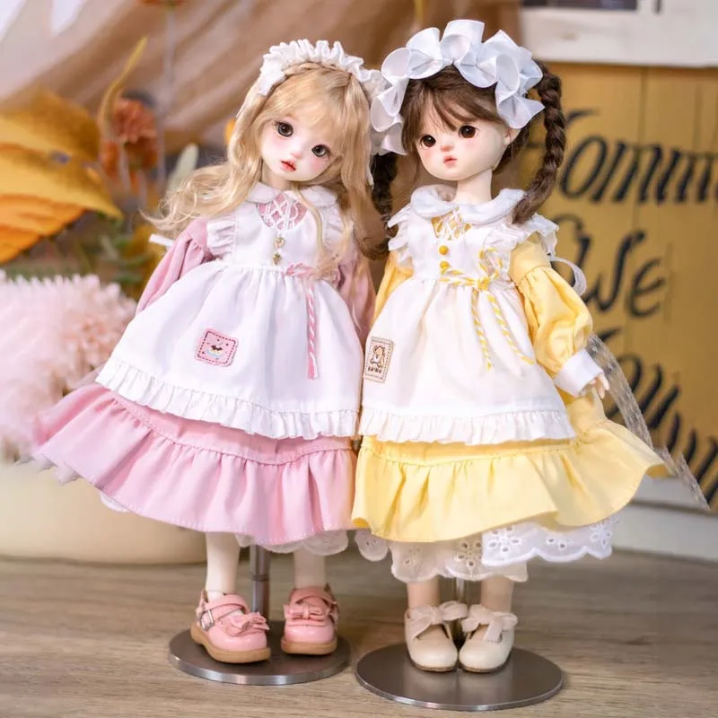 

30cm BJD Doll Clothes for 1/6 BJD Doll Fashion Cute Maid Dress Doll Clothing Suit DIY Dress Up Doll Accessories For Girls Toys
