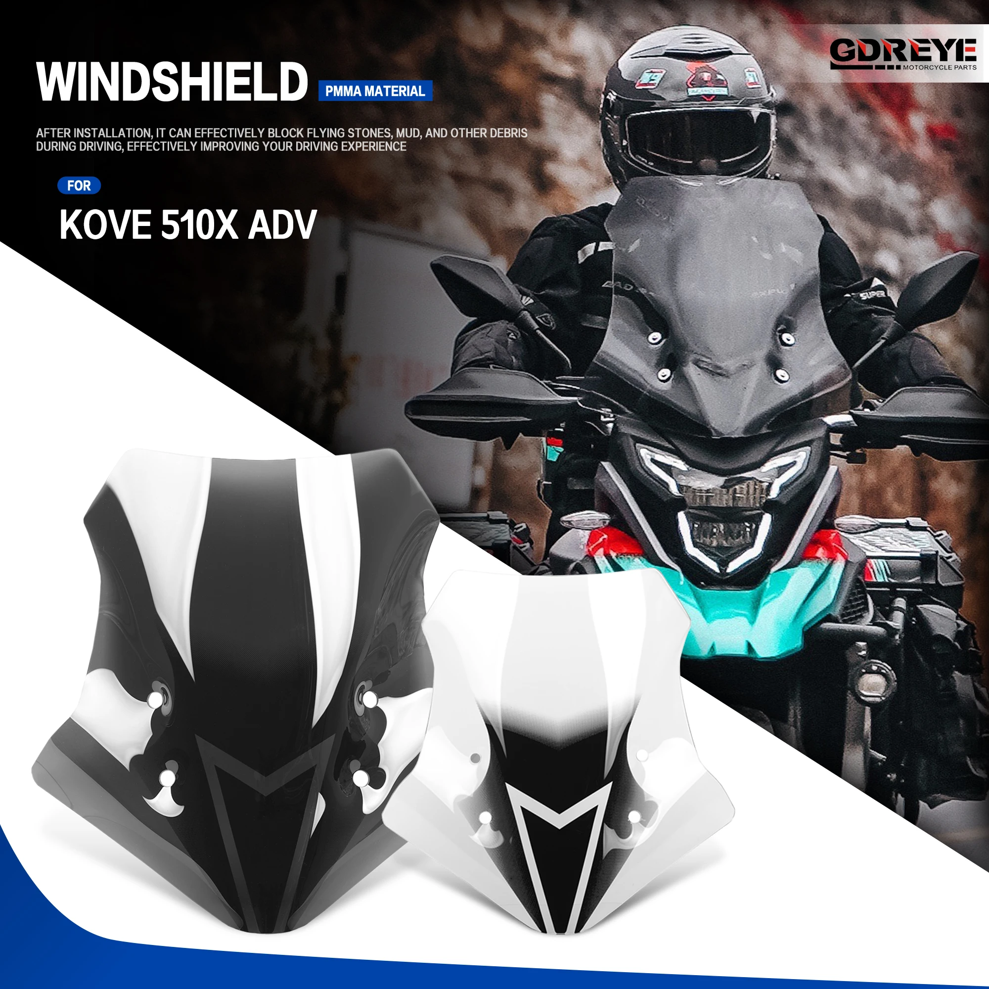 

510X ADV Windscreens For Colove KOVE 510X 510 X ADV Motorcycle Accessories Windshield Wind Deflectors Viser Visor