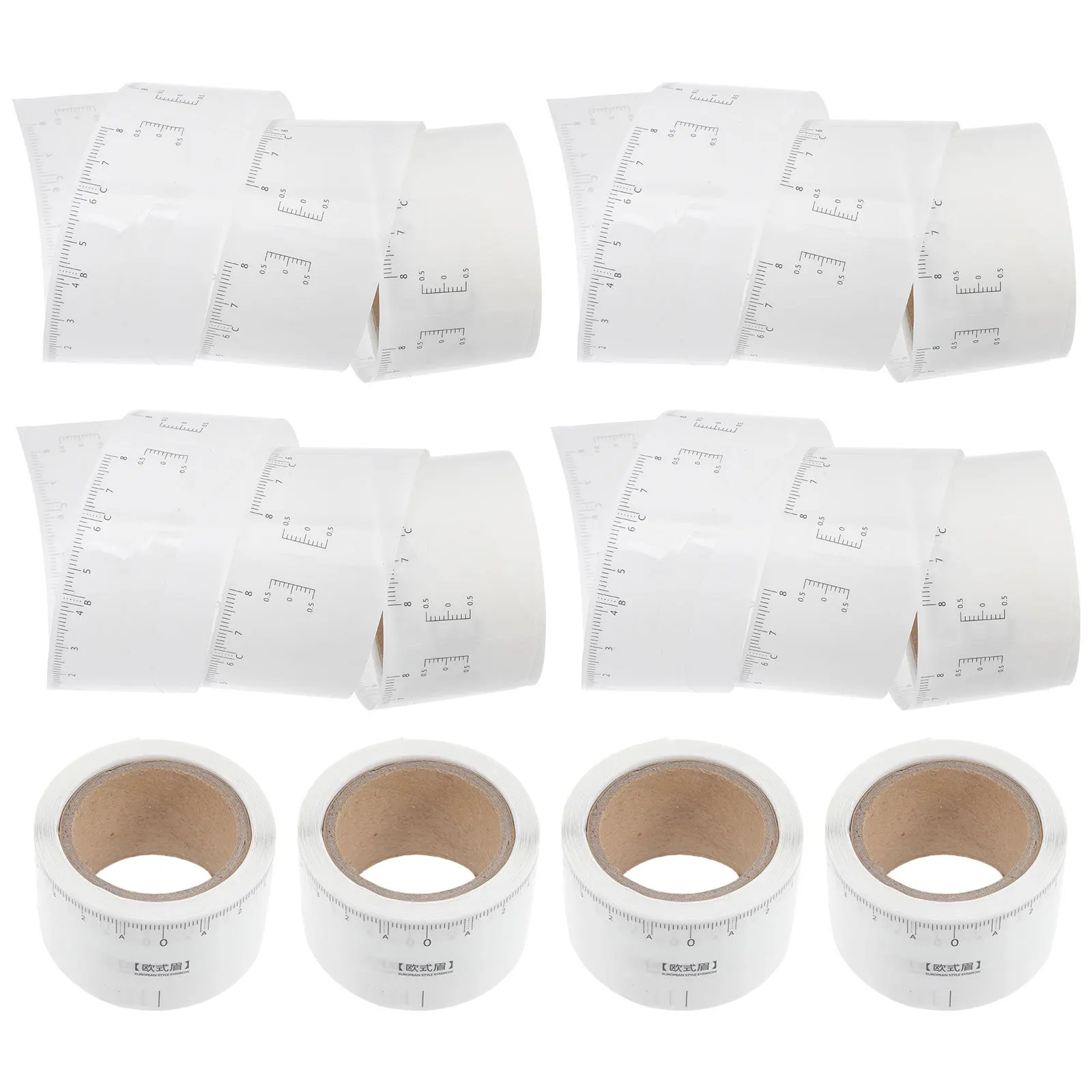 50 قطعة خط الحاجب قياس ملصقات الحاجب المشكل عدة ماركر حاكم للوشم التماثل تشكيل أداة #2