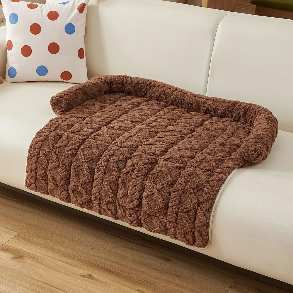

Skin Friendly Non-Slip Pet Sofa Bed Wear-resistant Thickened Warm Pet Mattress Scratch Resistant with Pillow Cat Bed Mat Winter