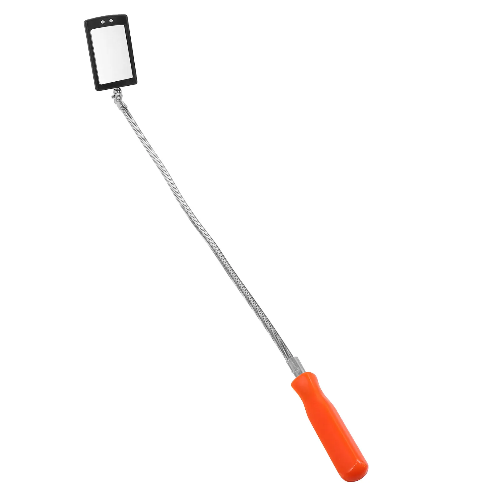 Inspection Mirror Flexible Telescoping Extendable 85Mm Large Rectangle Mechanic Auto Inspection Tool Mirror for Vehicle Repair