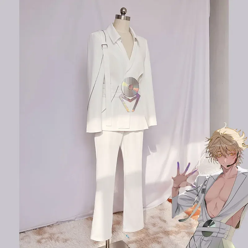 

Anime Alien Stage R7 Blink Gone Luka Cosplay Costume White Suit Idol Set Uniform Props Stage Performance Halloween Party Dress