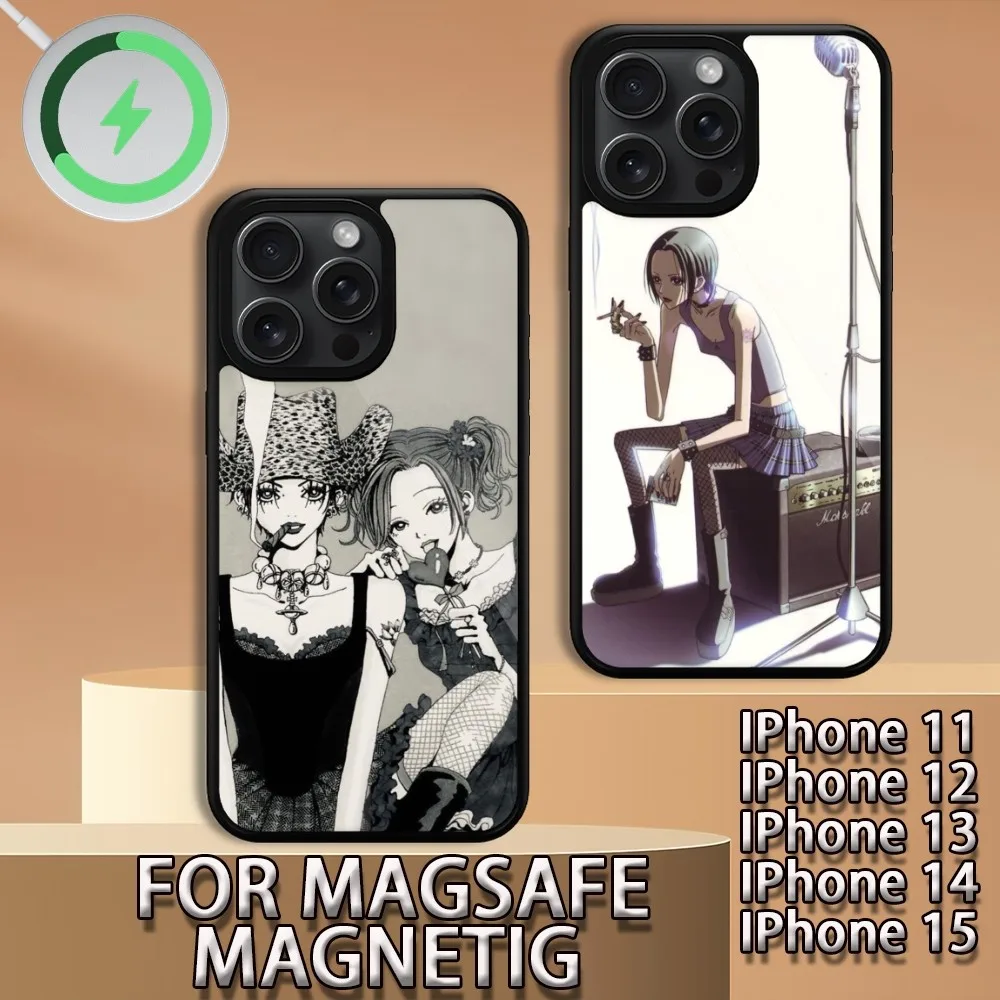 Nana O-Osaki Anime  Phone Case For iPhone 15 14 13 12 11 Pro Max Plus Magsafe Magnetic Wireless Charging Cover