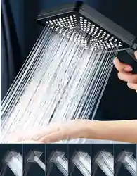 6 Mode Adjustable Rainfall Shower Large Flow Showerhead High Pressure Water Saving Shower Mixer Set Bathroom Accessories New