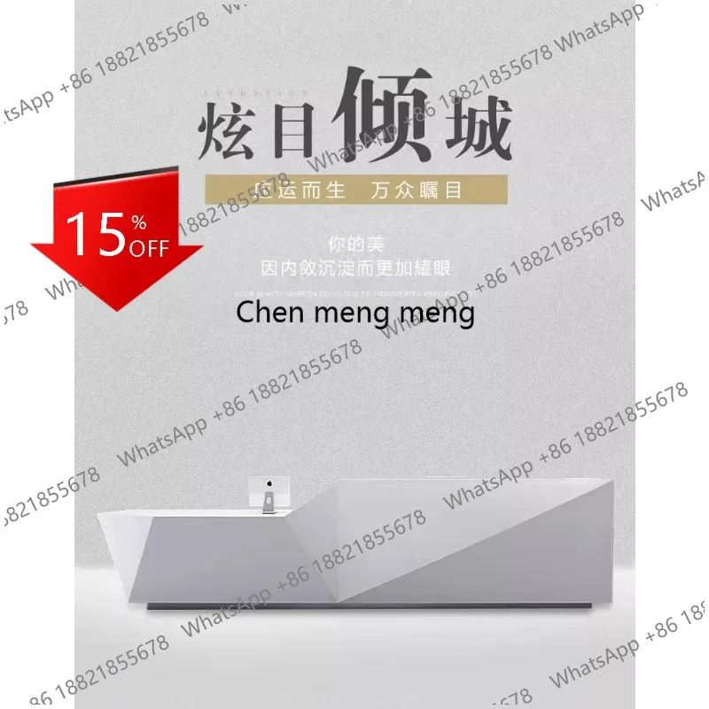 Q181 Front Desk Reception Desks Business Table Vevor Simple Reception Desks Pulpit Artificial Board Furniture