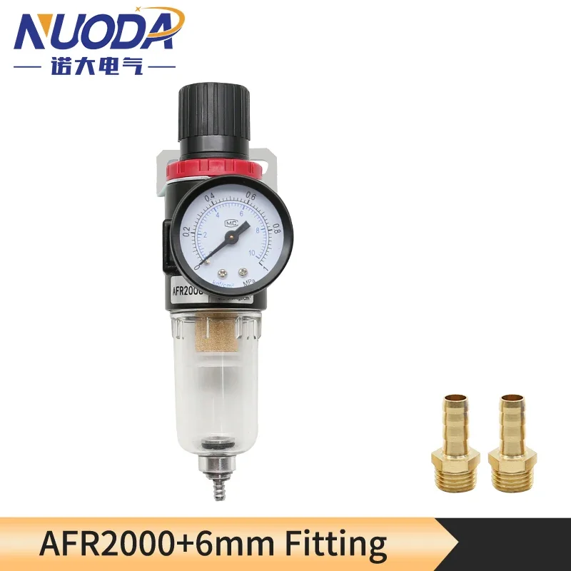 AFR-2000 Pneumatischer Filter Luftaufbereitungseinheit Druckregler Kompressor Reduzierventil Öl Wasser Trennung AFR2000 Gauge