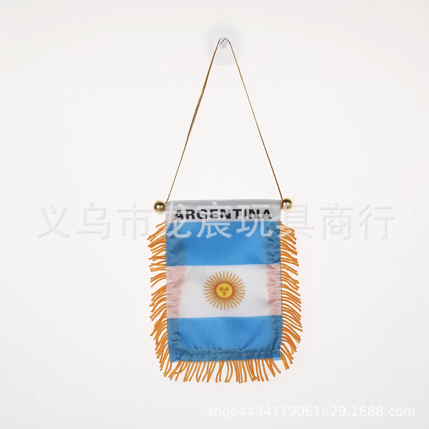 

Wholesale 12pcs Argentina Car Window flag 8*12cm Polyester double side printed Argentina Hanging pennant Mini Flags