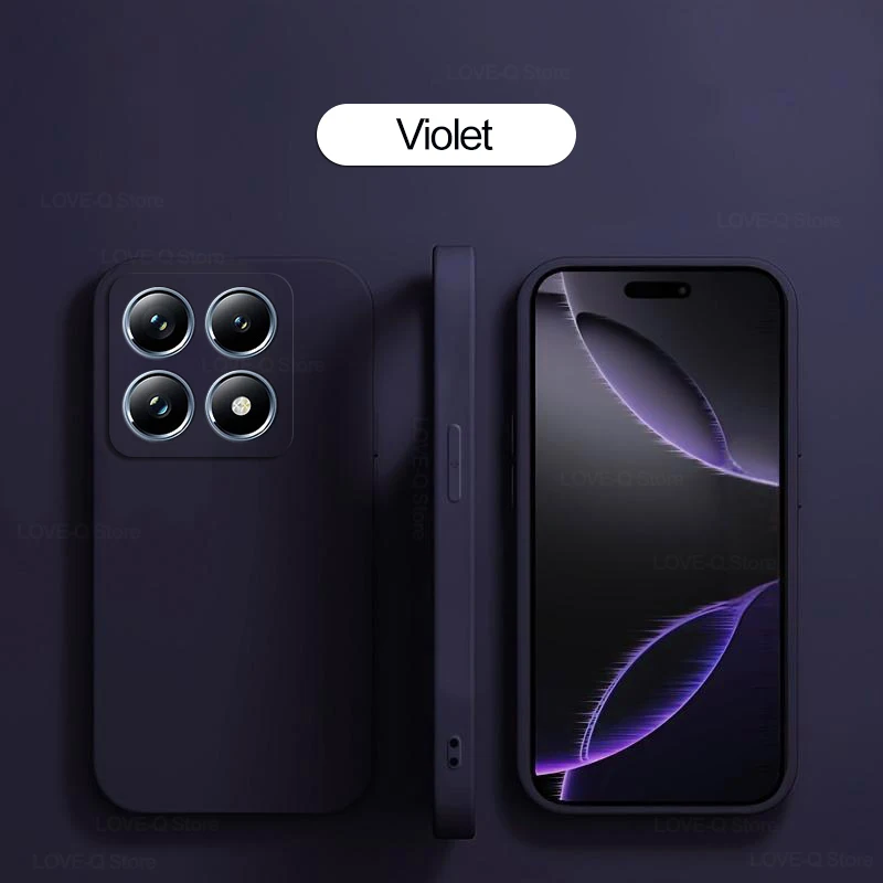 Für xiaomi 14 t pro hülle quadratische flüssige silikon telefon hülle für xiaomi mi 14 t pro mi 14 t pro 14tpro mi14t pro zurück weiche tpu abdeckung – Detail 7