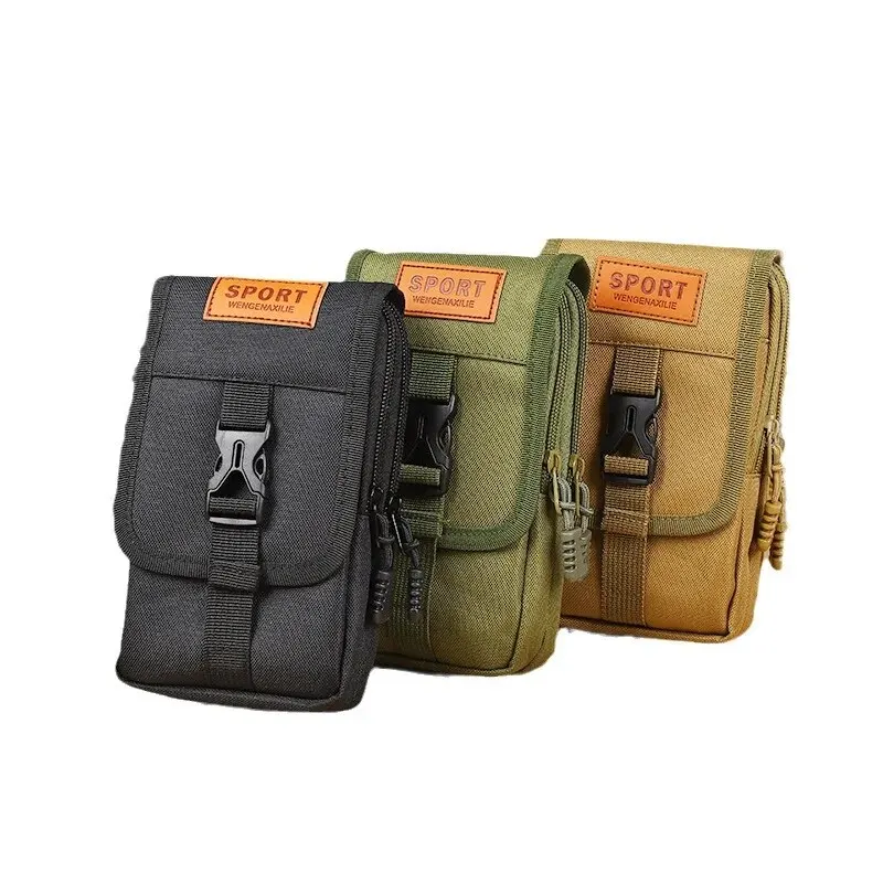 Men Wallet Double Layer Waist Bag Outdoor Sports Waterproof Military Phone Bag Belt Bags Camping Hunting Tactical Fanny Pack