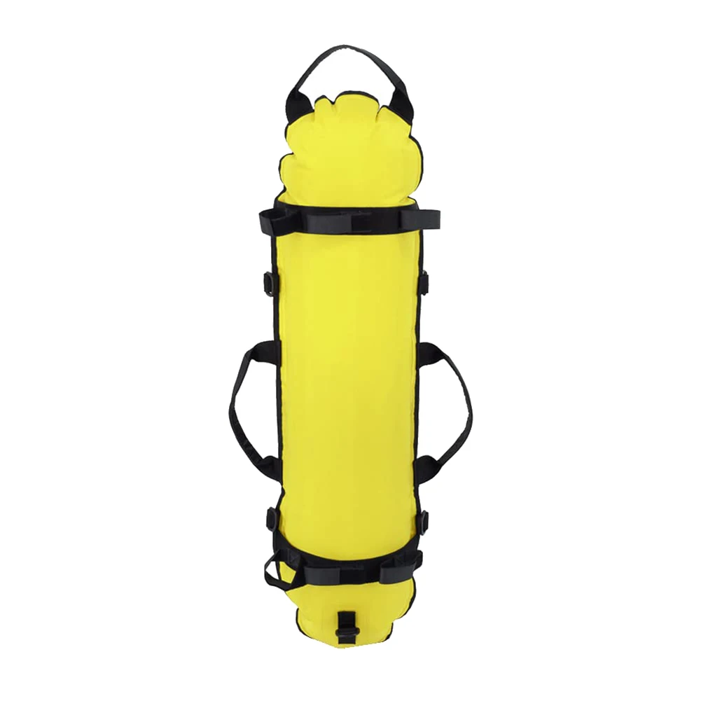 Flotador de señal de boya marcador de superficie de seguridad para buzo de inflado con bandera y cuerda, para buceo libre y snorkel