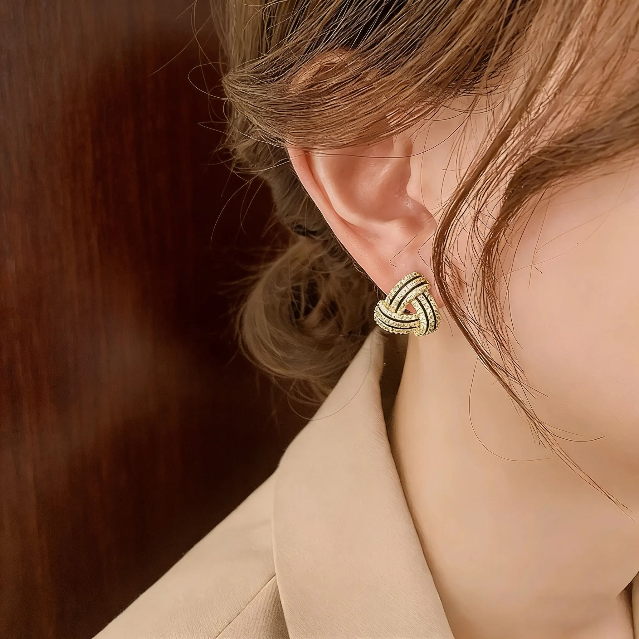 

Anniversary Gift Triangular Stud Earrings Stylish Everyday Wear Birthday Gift