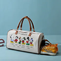 Disney-bolsas de Mickey Mouse con dibujos animados para bebé, bolsa de gimnasio para mamá, bonita bolsa de maternidad, equipaje de viaje, bolsa de embarque, 2022