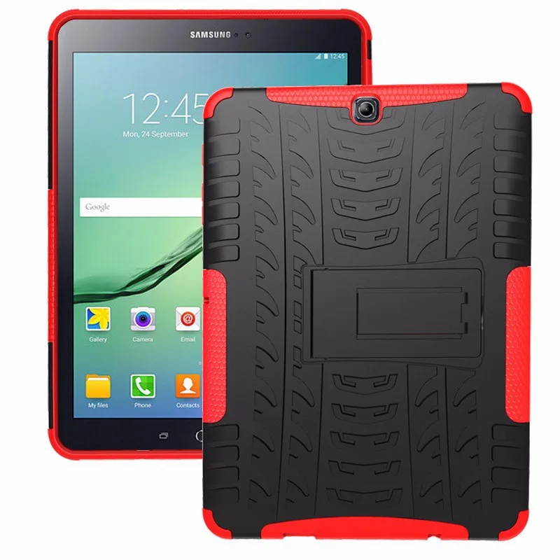 Case For Samsung Galaxy Tab S2 T810 T815 Tablet Heavy Duty Silicone Hard PC Shockproof Case for Samsung TabS2 9.7 inch +film+pen