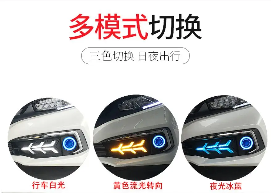 1set 2019~2020y Car Bumper Head Light For Honda Civic Fog Light Car Accessories LED DRL Headlight For Civic Projector Lens Light