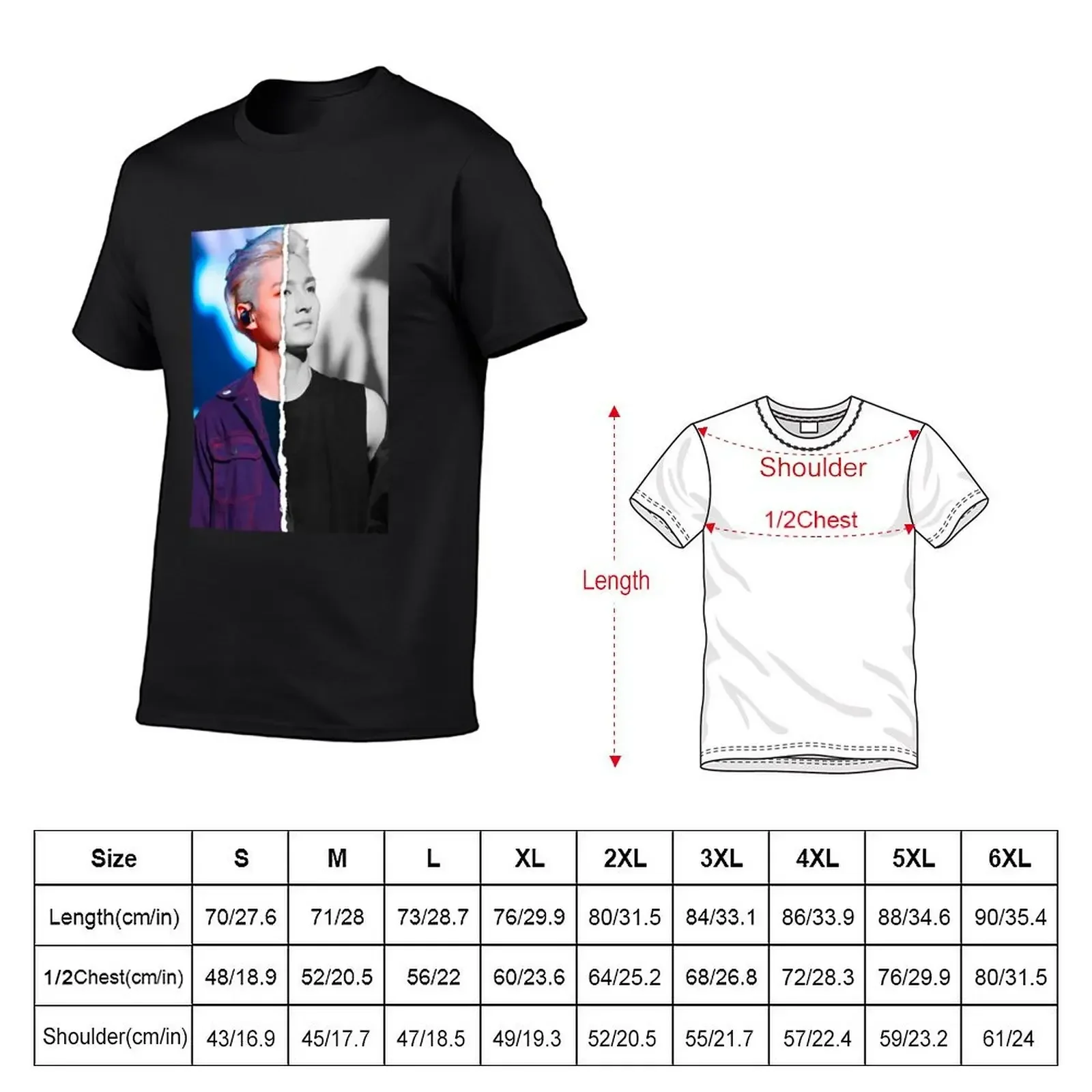 SF9 Zuho (divided photo) T-Shirt man clothes plus size tops funny t shirts for men