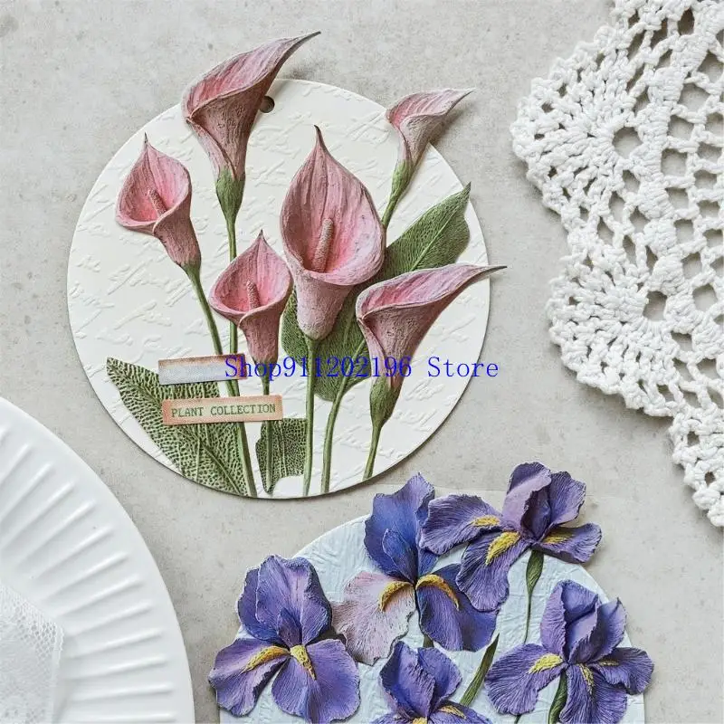 

P82A 23 листа художественная бумага с цветочным тиснением для скрапбукинга декоративная бумага для скрапбукинга журнальный для