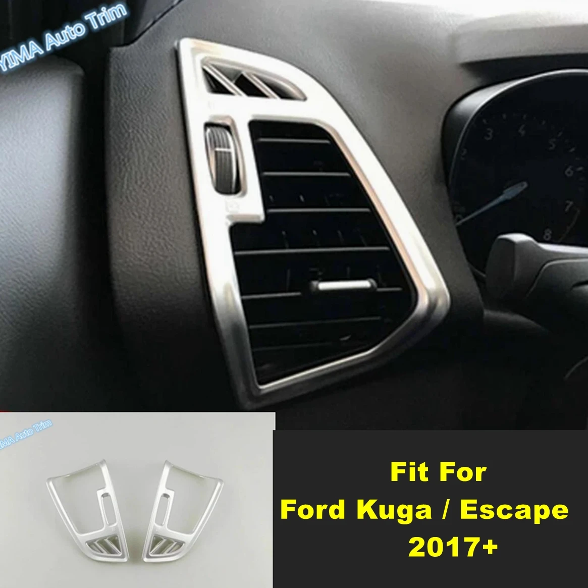 

ABS Auto Side Air Conditioning AC Outlet Vent Decor Frame Interior Accessories Cover Trim For Ford Kuga / Escape 2017 2018 2019