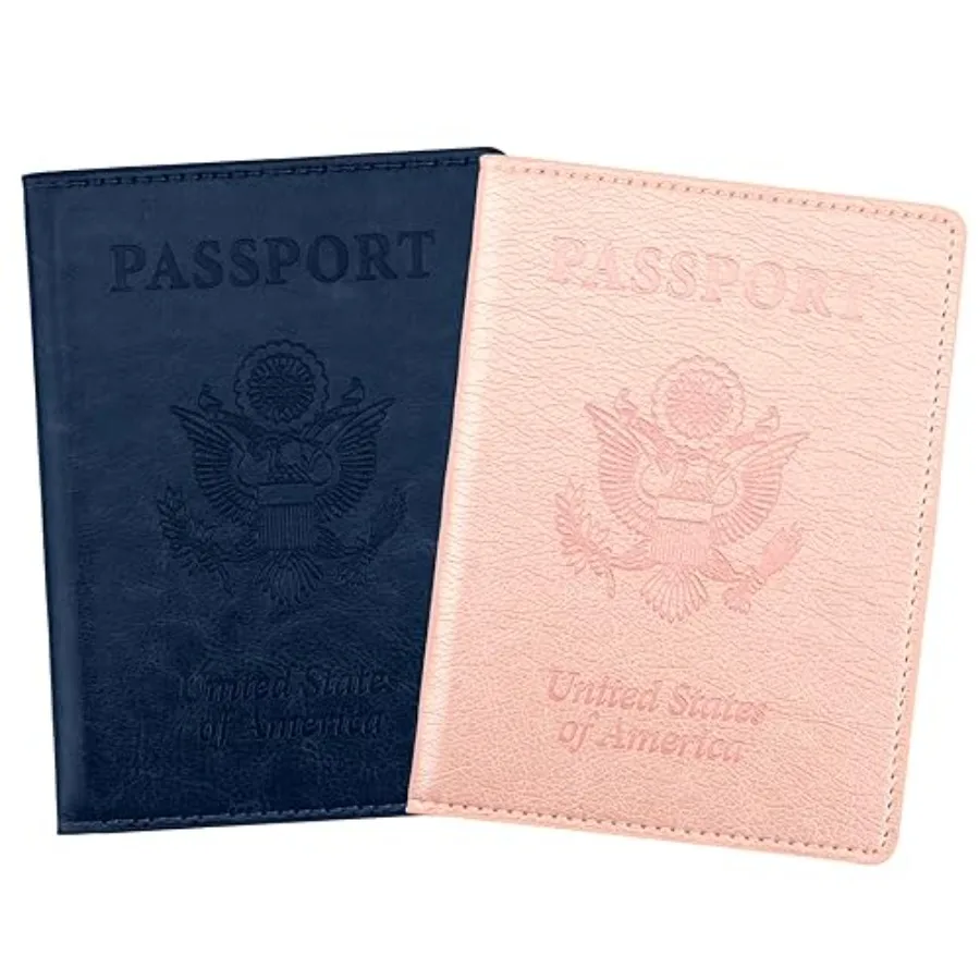 

Passport Holder, Passport Cover, Passport Holder for Women, 2 Pack Travel Passport Wallet, Leather Passport Case, Passport Prot