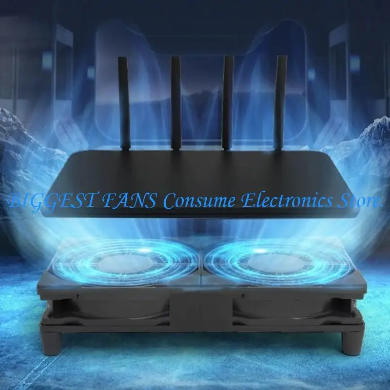 

F68B 120mm 12V Cooling Fan Portable Cooling Fan with LED Light for Tablet Receiver Router Computer Cabinet Cooling