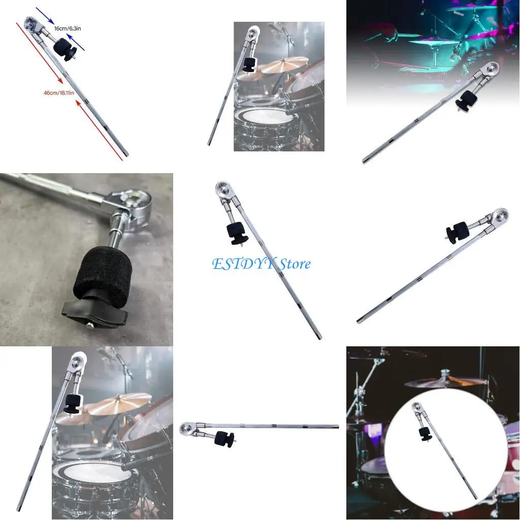 

G6DE Metal Cymbal Ratchet Clamp Drum Mount Holder Long Cymbal Boom Clamp Easy to Use