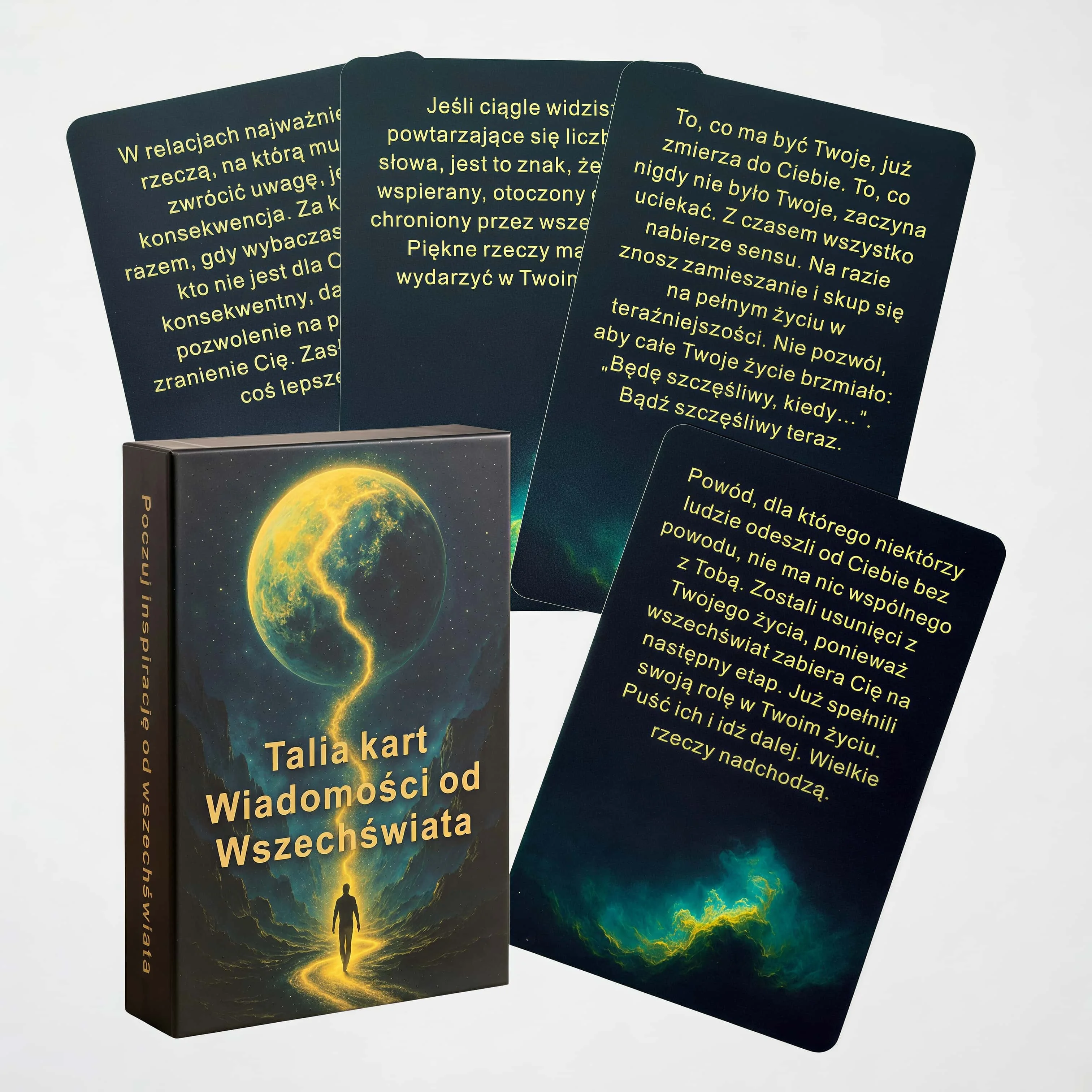 

Polish Cosmic Wisdom Oracle Cards, 48 Tarot Cards, Inspirational Divination Tool, Mind Healing, Meditation Gift, Self-Growth